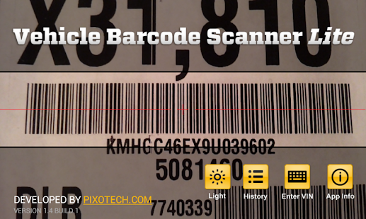 Vehicle Barcode Scanner Lite