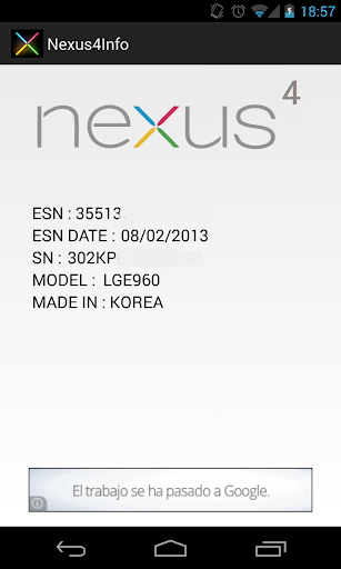 Nexus 4 Info