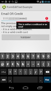 FormEditText Library Example Screenshots 2