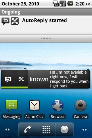 AutoReply Screen 3