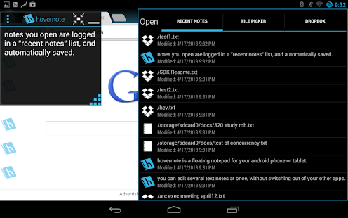 hovernote - screenshot thumbnail