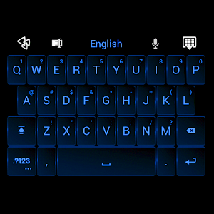 GO Keyboard Neon Blue Theme