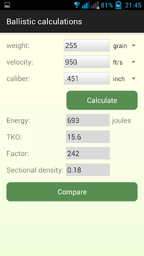 Cartridge calculations