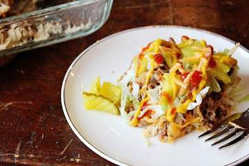 Bacon Cheeseburger Nacho Bake