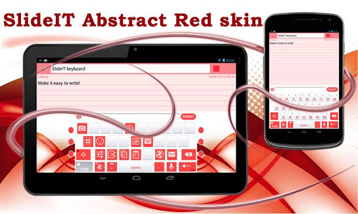 【免費個人化App】SlideIT Abstract Red Skin-APP點子