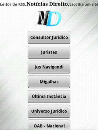 Android application Notícias Direito screenshort