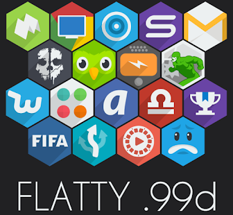 Flatty - A Flat Hex Icon Pack - screenshot thumbnail