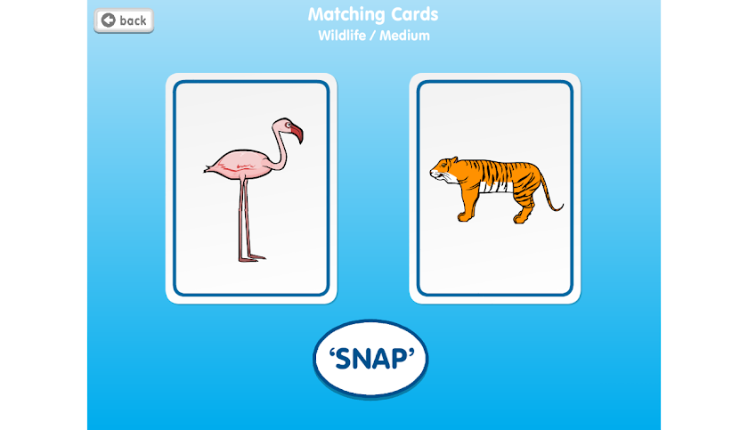 Matching Cards - Snap Screen 2