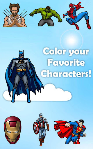 【免費家庭片App】Coloring Pages Superheroes-APP點子