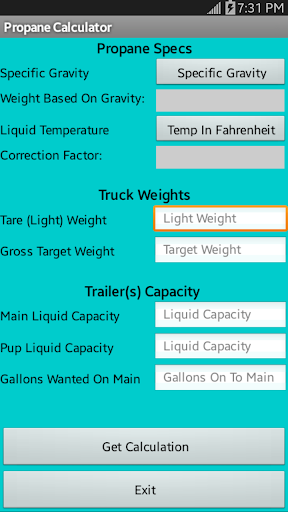 Propane Calculator