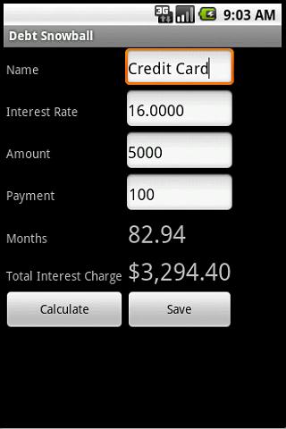 Debt Snowball Screen 3