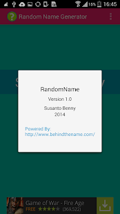 Random Name Generator Screenshots 1