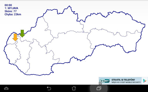 Slovensko - slepá mapa