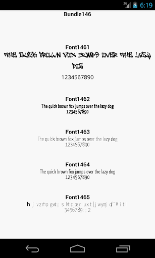 Fonts for FlipFont 146