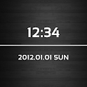 LiveWallpaper Wood Black Clock