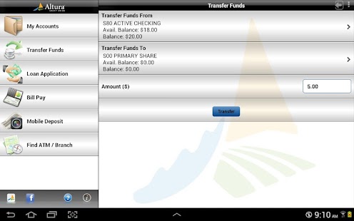 Altura Credit Union Tablet Screenshots 2