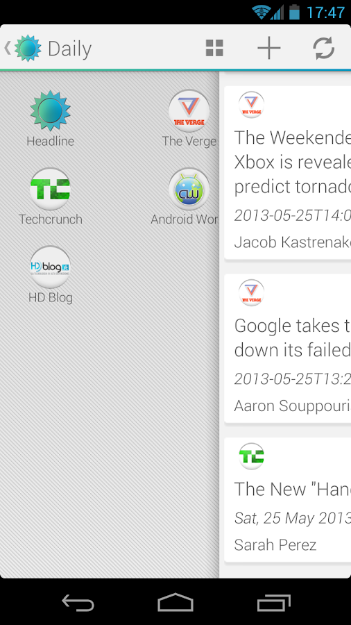    Daily (beta) - news reader- screenshot  