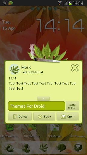 免費下載個人化APP|GO SMS Pro Weed Ganja Theme app開箱文|APP開箱王