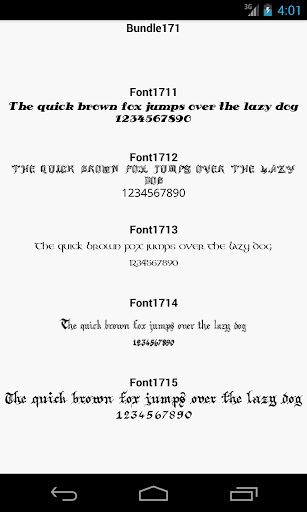 Fonts for FlipFont 171