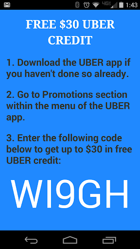 $30 Free Uber Credit