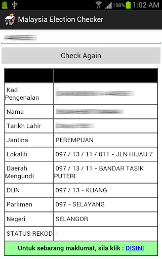 Malaysia Election Checker