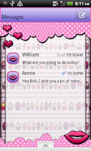 Lastest CupCakeQT GO SMS THEME APK for Android