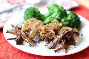 Round Roast with Balsamic Onion Sauce
