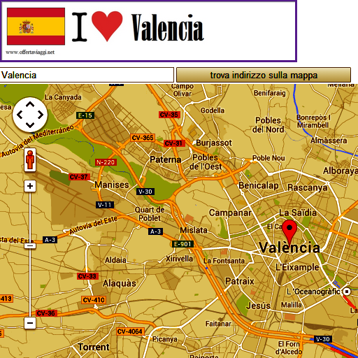 Valencia map