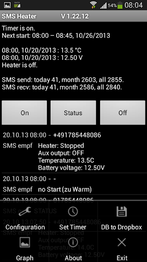 Car Heater SMS Phone