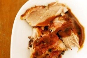 Slow Roasted Pork Shoulder with Pear Cider