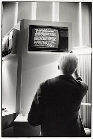 Proef met teletekst op de Firato, beurs voor beeld- en geluidstechniek