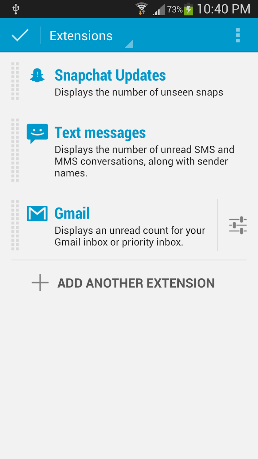 DashClock Snapchat Extension Screen 1
