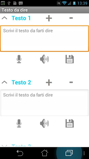 Testo da dire