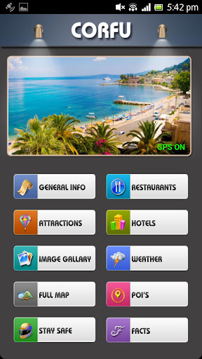 Corfu Offline Map Travel Guide