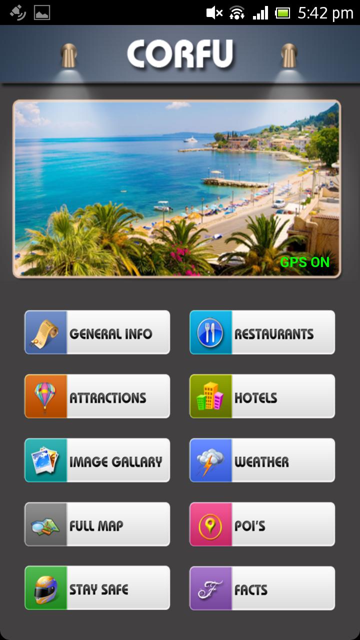 Android application Corfu Offline Map Travel Guide screenshort