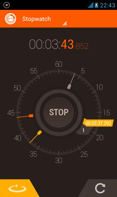 Stopwatch Timer Screen 1