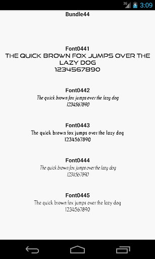 Fonts for FlipFont 44