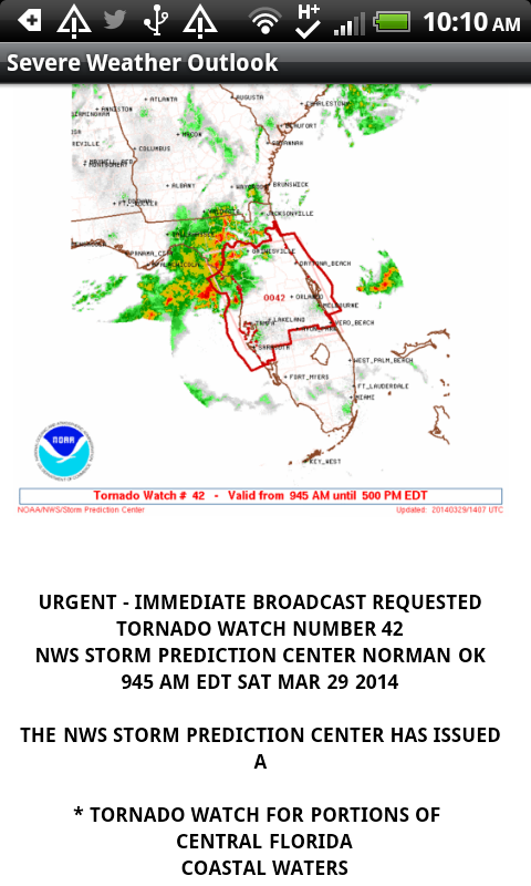 Weather from NOAA Free — приложение на Android