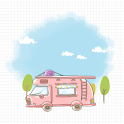 CUKI Theme Travel illust logo