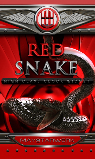red snake clock widget