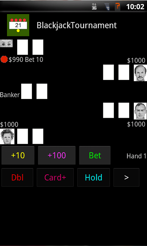 Android application Blackjack Tournament screenshort