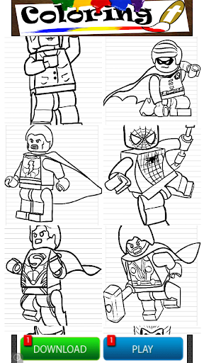 Lego Coloring Super Hero Kids