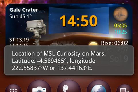 Curiosity Widget Screen 3