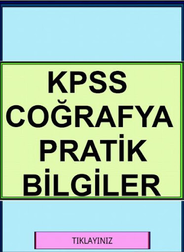 KPSS Pratik Coğrafya Bilgileri