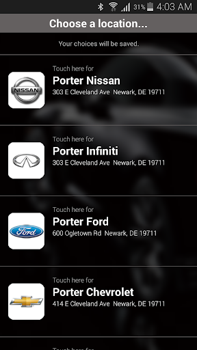 Porter Auto Group DealerApp