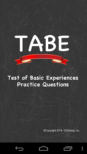 TABE - ADULT EDUCATION EXAM