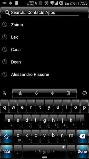 Theme TouchPal Dusk Black Blue