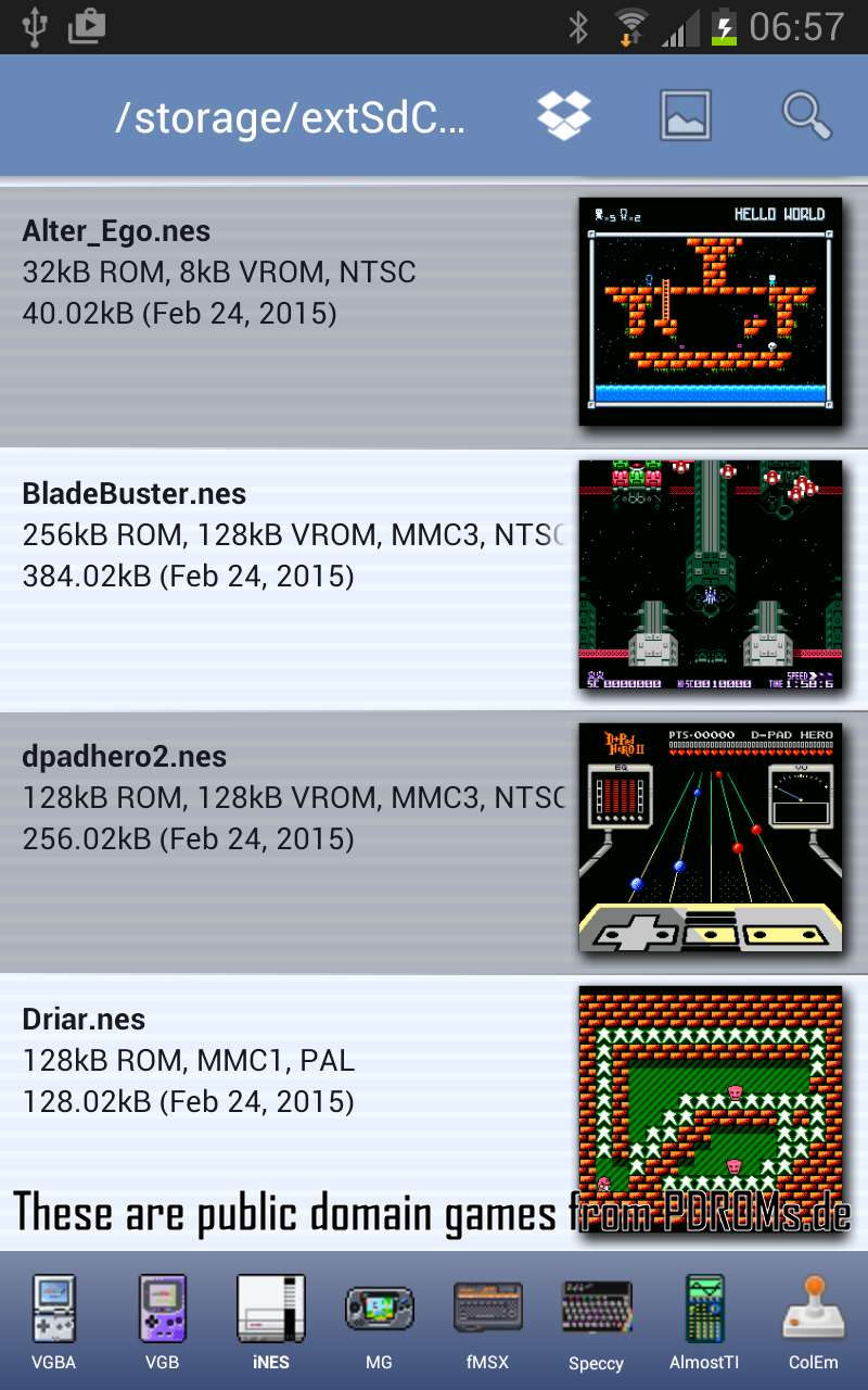 iNES - NES Emulator Screen 2