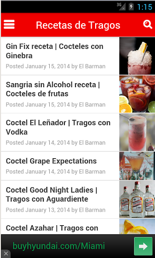 Recetas de Tragos