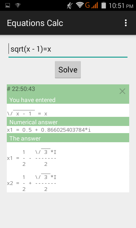 Equation Step-by-Step Calc Screen 2